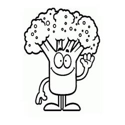 Dessin à colorier: Brocoli (Alimentation et Nutrition) #203706 - Coloriages à Imprimer Gratuits