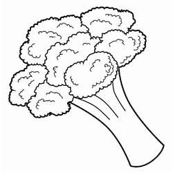 Dessin à colorier: Brocoli (Alimentation et Nutrition) #203713 - Coloriages à Imprimer Gratuits