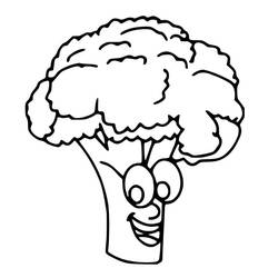 Dessin à colorier: Brocoli (Alimentation et Nutrition) #203715 - Coloriages à Imprimer Gratuits