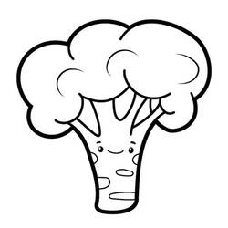 Dessin à colorier: Brocoli (Alimentation et Nutrition) #203717 - Coloriages à Imprimer Gratuits