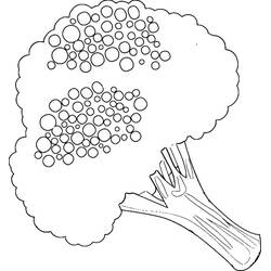 Dessin à colorier: Brocoli (Alimentation et Nutrition) #203718 - Coloriages à Imprimer Gratuits