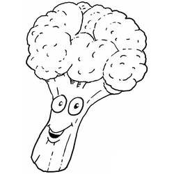 Dessin à colorier: Brocoli (Alimentation et Nutrition) #203719 - Coloriages à Imprimer Gratuits