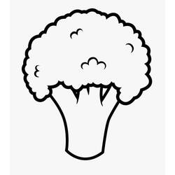 Dessin à colorier: Brocoli (Alimentation et Nutrition) #203722 - Coloriages à Imprimer Gratuits