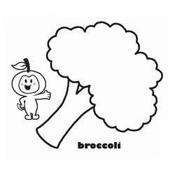Dessin à colorier: Brocoli (Alimentation et Nutrition) #203725 - Coloriages à Imprimer Gratuits