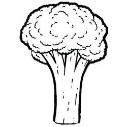 Dessin à colorier: Brocoli (Alimentation et Nutrition) #203727 - Coloriages à Imprimer Gratuits