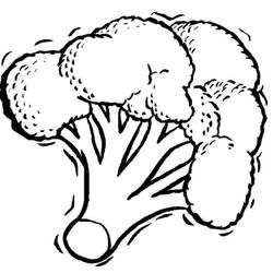 Dessin à colorier: Brocoli (Alimentation et Nutrition) #203728 - Coloriages à Imprimer Gratuits