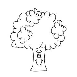Dessin à colorier: Brocoli (Alimentation et Nutrition) #203730 - Coloriages à Imprimer Gratuits
