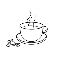 Dessin à colorier: Café (Alimentation et Nutrition) #210498 - Coloriages à Imprimer Gratuits