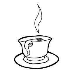 Dessin à colorier: Café (Alimentation et Nutrition) #210499 - Coloriages à Imprimer Gratuits