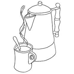 Dessin à colorier: Café (Alimentation et Nutrition) #210500 - Coloriages à Imprimer Gratuits