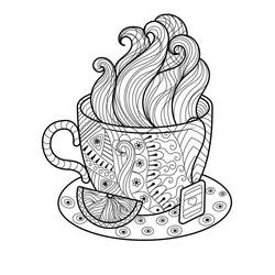 Dessin à colorier: Café (Alimentation et Nutrition) #210514 - Coloriages à Imprimer Gratuits
