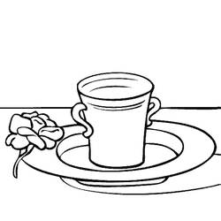 Dessin à colorier: Café (Alimentation et Nutrition) #210519 - Coloriages à Imprimer Gratuits