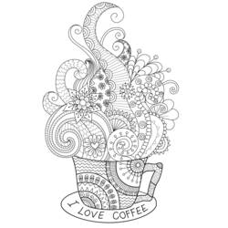 Dessin à colorier: Café (Alimentation et Nutrition) #210520 - Coloriages à Imprimer Gratuits