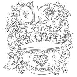 Dessin à colorier: Café (Alimentation et Nutrition) #210523 - Coloriages à Imprimer Gratuits