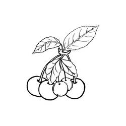 Dessin à colorier: Cerise (Alimentation et Nutrition) #190081 - Coloriages à Imprimer Gratuits