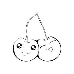 Dessin à colorier: Cerise (Alimentation et Nutrition) #190083 - Coloriages à Imprimer Gratuits