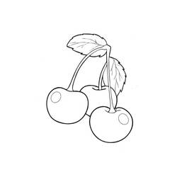 Dessin à colorier: Cerise (Alimentation et Nutrition) #190084 - Coloriages à Imprimer Gratuits