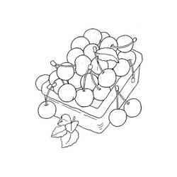 Dessin à colorier: Cerise (Alimentation et Nutrition) #190086 - Coloriages à Imprimer Gratuits