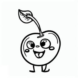Dessin à colorier: Cerise (Alimentation et Nutrition) #190089 - Coloriages à Imprimer Gratuits