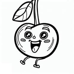 Dessin à colorier: Cerise (Alimentation et Nutrition) #190090 - Coloriages à Imprimer Gratuits