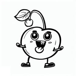 Dessin à colorier: Cerise (Alimentation et Nutrition) #190091 - Coloriages à Imprimer Gratuits