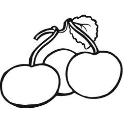 Dessin à colorier: Cerise (Alimentation et Nutrition) #190096 - Coloriages à Imprimer Gratuits