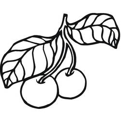 Dessin à colorier: Cerise (Alimentation et Nutrition) #190097 - Coloriages à Imprimer Gratuits