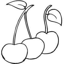 Dessin à colorier: Cerise (Alimentation et Nutrition) #190100 - Coloriages à Imprimer Gratuits