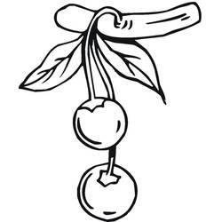 Dessin à colorier: Cerise (Alimentation et Nutrition) #190101 - Coloriages à Imprimer Gratuits