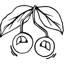 Dessin à colorier: Cerise (Alimentation et Nutrition) #190102 - Coloriages à Imprimer Gratuits
