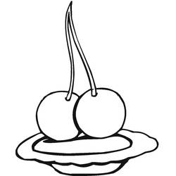 Dessin à colorier: Cerise (Alimentation et Nutrition) #190106 - Coloriages à Imprimer Gratuits