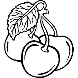 Dessin à colorier: Cerise (Alimentation et Nutrition) #190109 - Coloriages à Imprimer Gratuits