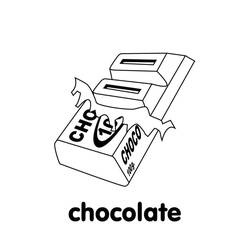 Dessin à colorier: Chocolat (Alimentation et Nutrition) #214410 - Coloriages à Imprimer Gratuits