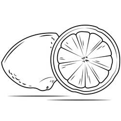 Dessin à colorier: Citron (Alimentation et Nutrition) #185008 - Coloriages à Imprimer Gratuits