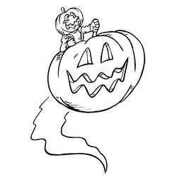 Coloriage Citrouille (Alimentation et Nutrition) #166863 à imprimer et colorier