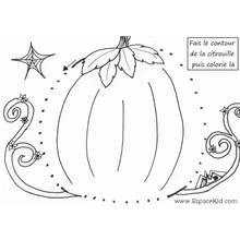 Coloriage Citrouille (Alimentation et Nutrition) #166894 à imprimer et colorier