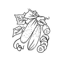 Dessins à colorier: Concombre - Coloriages à Imprimer Gratuits