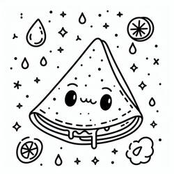 Dessins à colorier: Crepes - Coloriages à Imprimer Gratuits