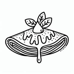 Dessin à colorier: Crepes (Alimentation et Nutrition) #220657 - Coloriages à Imprimer Gratuits