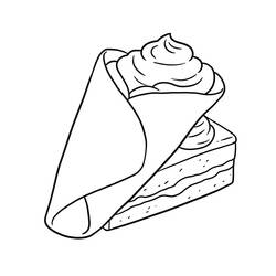 Dessin à colorier: Crepes (Alimentation et Nutrition) #220660 - Coloriages à Imprimer Gratuits