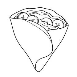 Dessin à colorier: Crepes (Alimentation et Nutrition) #220663 - Coloriages à Imprimer Gratuits
