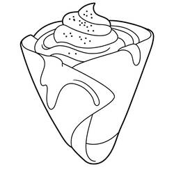 Dessin à colorier: Crepes (Alimentation et Nutrition) #220667 - Coloriages à Imprimer Gratuits