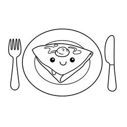Dessin à colorier: Crepes (Alimentation et Nutrition) #220668 - Coloriages à Imprimer Gratuits