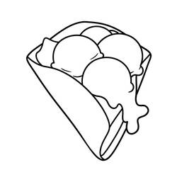 Dessin à colorier: Crepes (Alimentation et Nutrition) #220670 - Coloriages à Imprimer Gratuits