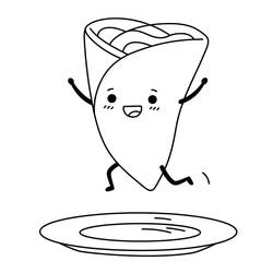 Dessin à colorier: Crepes (Alimentation et Nutrition) #220671 - Coloriages à Imprimer Gratuits