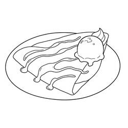 Dessin à colorier: Crepes (Alimentation et Nutrition) #220672 - Coloriages à Imprimer Gratuits