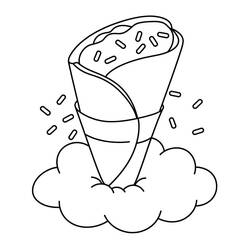 Dessin à colorier: Crepes (Alimentation et Nutrition) #220674 - Coloriages à Imprimer Gratuits