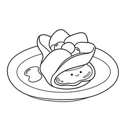 Dessin à colorier: Crepes (Alimentation et Nutrition) #220675 - Coloriages à Imprimer Gratuits