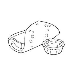 Dessin à colorier: Crepes (Alimentation et Nutrition) #220677 - Coloriages à Imprimer Gratuits