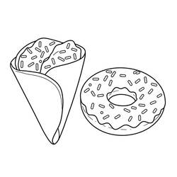 Dessin à colorier: Crepes (Alimentation et Nutrition) #220680 - Coloriages à Imprimer Gratuits